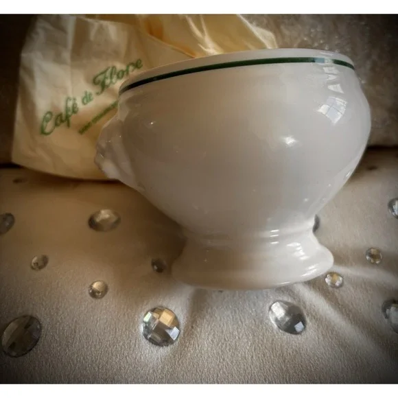 Cafe de Flore Paris Revol 9 Porcelain Advertising Bowl Vintage